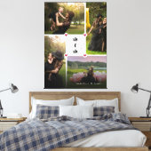 Weiße moderne Personalisierte Liebe Sie Collage Fo Leinwanddruck (Insitu (Schlafzimmer))