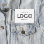 Weiße, moderne rechteckige Logos Button (Insitu)