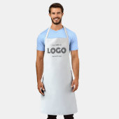 Weiße, moderne rechteckige Logos Schürze (Getragen)