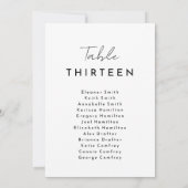 Weiße, moderne Skripthangkarte Einladung (Rückseite)