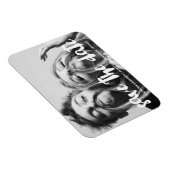 Weiße moderne Typografie retten das Datumsfenster Magnet (Rechte Seite)