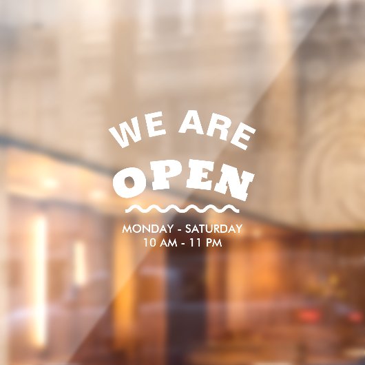 Weiße Moderne wir sind offene Fensterklammer Fensteraufkleber (Blatt 2)