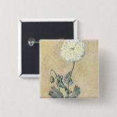 Weiße Mohnblume Claude Monets |, 1883 Button (Vorne & Hinten)
