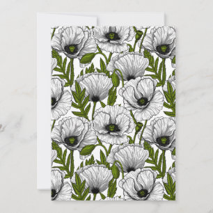 Weiße Mohnblumen in Weiß
