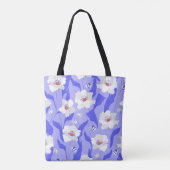Weiße Mohnblüte Blume nahtlos. Schöne ha Tasche (Rückseite)