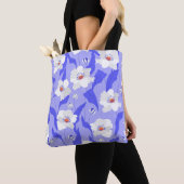Weiße Mohnblüte Blume nahtlos. Schöne ha Tasche (Von Nahem)