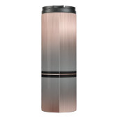 Weiße Monogramm oder Name, Grauer Gradient & Roség Thermosbecher (Rückseite)