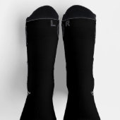 Weiße Monogramm Schwarze Socken (Oben)