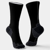 Weiße Monogramm Schwarze Socken (Gewinkelt)