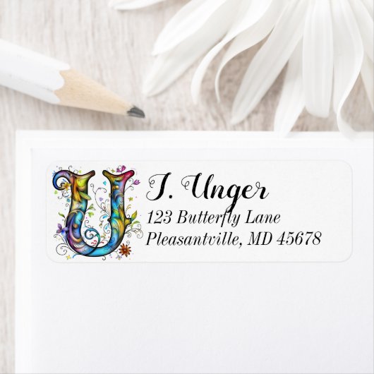 Weiße Monogramm U (Insitu)