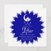 Weiße Moschee in Crescent Moon Fanous Ramadan, bla Einladung (Vorne/Hinten)