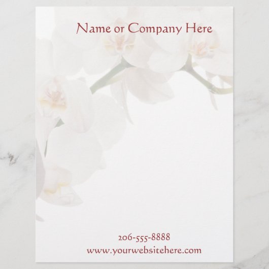 Weiße Motten-Orchidee Briefkopf (Vorderseite)