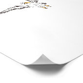 Weiße Möwe Vogel Poster (Ecke)
