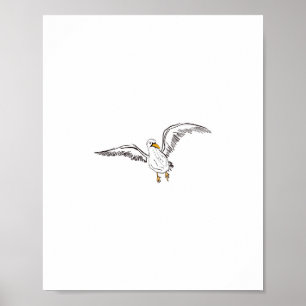Weiße Möwe Vogel Poster