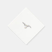 Weiße Möwe Vogel Serviette (Ecke)