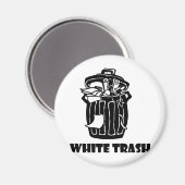Weiße Müllhalde Magnet (Vorderseite/Rückseite)
