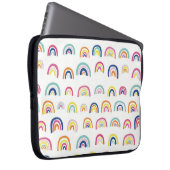 Weiße Multi-Rainbow-Laptoptasche Laptopschutzhülle (Vorne Rechts)