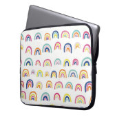Weiße Multi-Rainbow-Laptoptasche Laptopschutzhülle (Vorderseite Links)