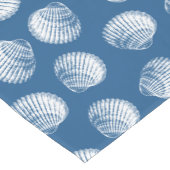 Weiße Muscheln an der Küste & Blau Kurzer Tischläufer (Ecke)