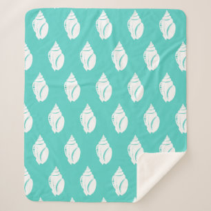 Weiße Muscheln und Meeresgrün Sherpadecke