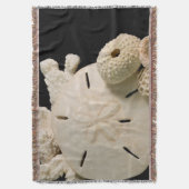 Weiße Muscheln und Sand Dollar Decke (Vorderseite Vertikal)