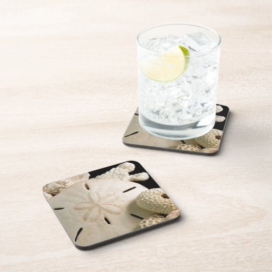 Weiße Muscheln und Sand Dollar Untersetzer (Rechte Seite)