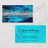 Weiße Musiknoten-Geschäfts-Karten Visitenkarte (Vorne/Hinten)