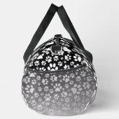 Weiße Muster-Pfoten auf Farbverlaufshintergrund Duffle Bag (Rechts)