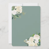 Weiße mutige Etzeichen-Hochzeit des Einladung (Rückseite)