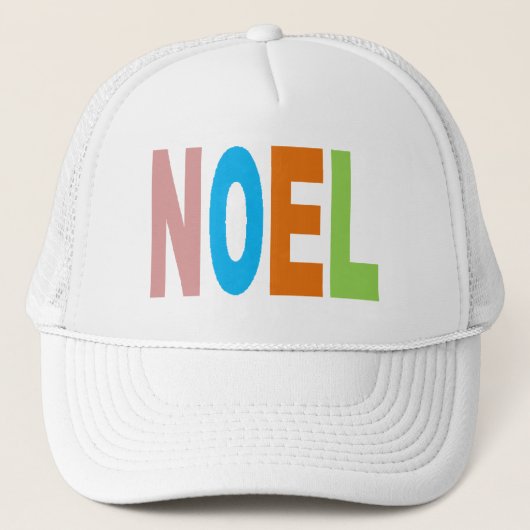 Weiße Mütze Trucker Design WEIHNACHTEN (Vorderseite)