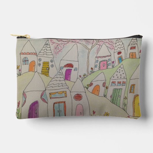 Weiße Nachbarschaft Zubehörtasche (Vorderseite)