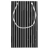 Weiße Nadelstreifen-Geschenk-Tasche Kleine Geschenktüte (Rückseite)