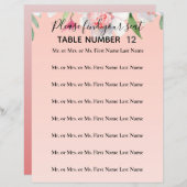 Weiße Narcissus auf rosa Hochzeitssitze Flyer (Vorne/Hinten)