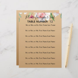 Weiße Narzissen auf Champagner-Hochzeitszeichen