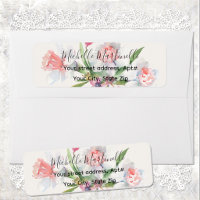 Weiße Narzissen-Blumen-Hochzeit-Rücksendeadresse