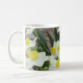 Weiße Narzissen-Blumen-Tasse Kaffeetasse (Links)