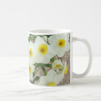 Weiße Narzissen-Blumen-Tasse Kaffeetasse