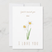 Weiße Narzissen in Aquarellfarbe Blume Grußkarte Einladung (Vorderseite)