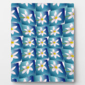 Weiße Narzissenmuster Fotoplatte (Vorderseite)