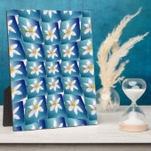 Weiße Narzissenmuster Fotoplatte (Seite)