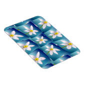 Weiße Narzissenmuster Magnet (Rechte Seite)
