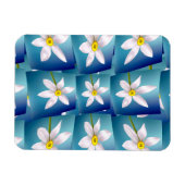 Weiße Narzissenmuster Magnet (Horizontal)