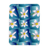 Weiße Narzissenmuster Magnet (Vertikal)