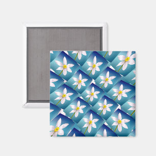 Weiße Narzissenmuster Magnet