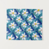 Weiße Narzissenmuster Wandteppich (Vorderseite (Horizontal))