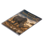 Weiße Nashorn-Savanne-Tiere Notizblock (Linke Seite)