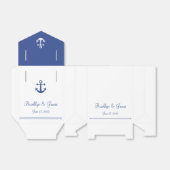 Weiße Nautikkasten mit Ankern für die Gastgeschenk Geschenkschachtel (Ungefaltet)