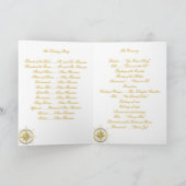 Weiße Nautische Hochzeitsprogramme Programm (Innenseite)