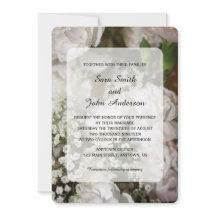 Weiße Nelken und Gipskraut Hochzeit