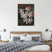 Weiße Nerine-Blumen Leinwanddruck (Insitu (Schlafzimmer))